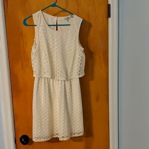 Off White Speckles Dress